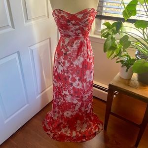 Amsale Amore Print Silk Chiffon Bridesmaids Dress
